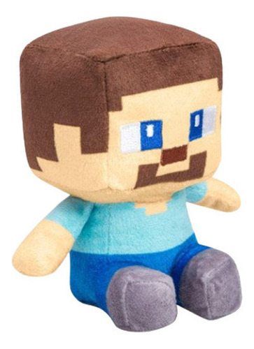 Muñeco De Peluche Minecraft Sentado Steve