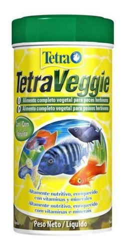 Tetra Ração Para Peixe Veggie Flakes Em Flocos 20g