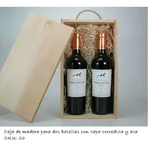 Comprar Caja Para Dos Botellas En Triplay