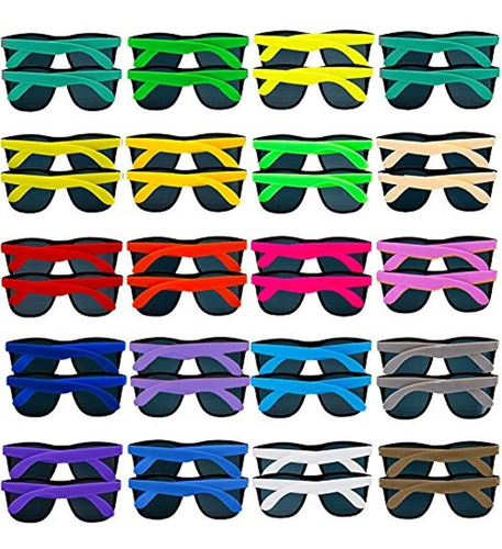 Nasidear Paquete De 36 Gafas De Sol De Neón De 18 Colores Pa
