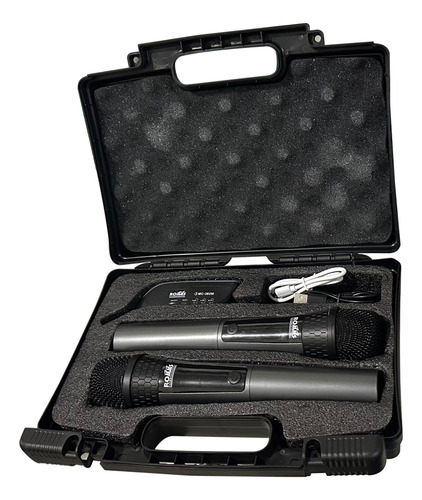 Microfono Romms Mc-382m Inalambrico Doble De Mano Uhf