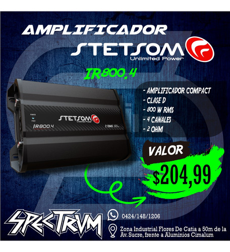 Amplificador Stetsom Ir800.4