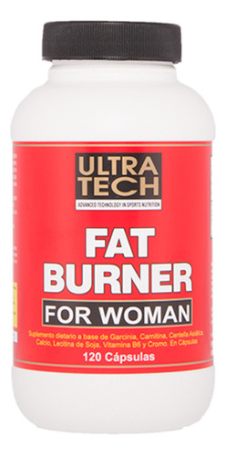 Quemador De Grasas Para Mujer Fat Burner Ultra Tech X 60 Cáps Con Carnitina