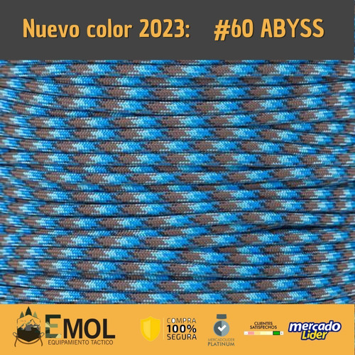 Paracord 5 Metros Cuerda 550 Tipo 3 - 50 Colores Made In Usa