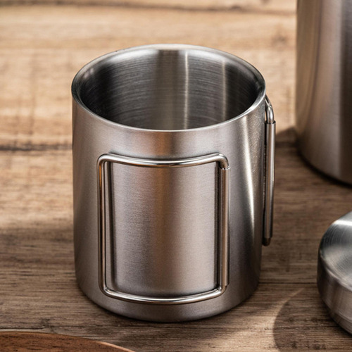 Taza De Acero Inoxidable For Acampar, Taza De Té Con 400ml