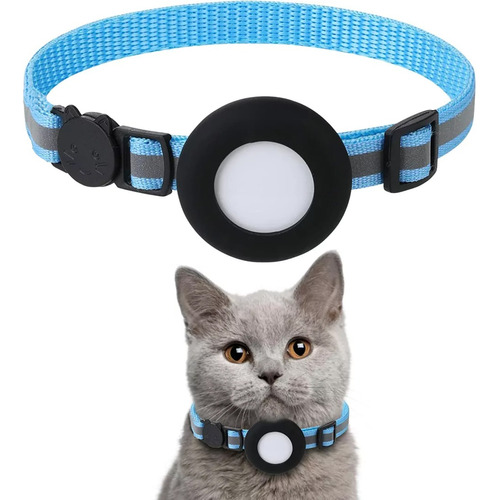 Collar Reflactante Para Gato Con Porta Airtag