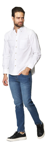Camisas Para Hombre Manga Larga Lisa Regular Fit Formal