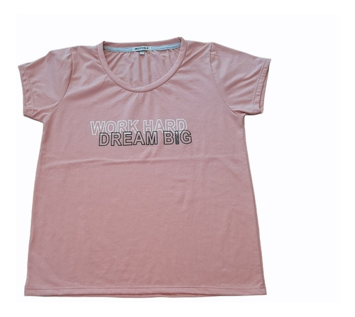 Remera Deportiva Mujer Rosa Algodón_ Motivap.ok