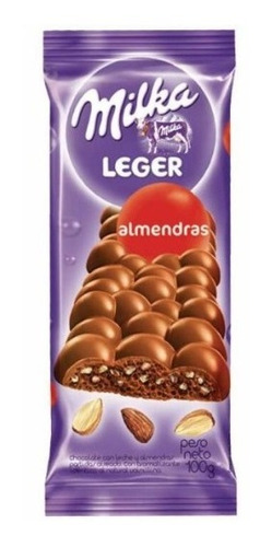 Imagen 1 de 6 de Milka Leger Almendras X 110 Gr - Lollipop