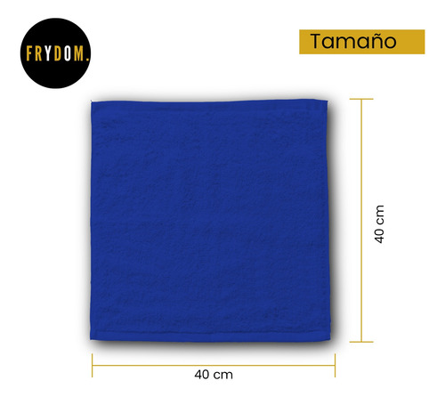 Frydom Pack 6pz Toalla Microfibra Absorbente Y Secado Rápido Azul Lisa