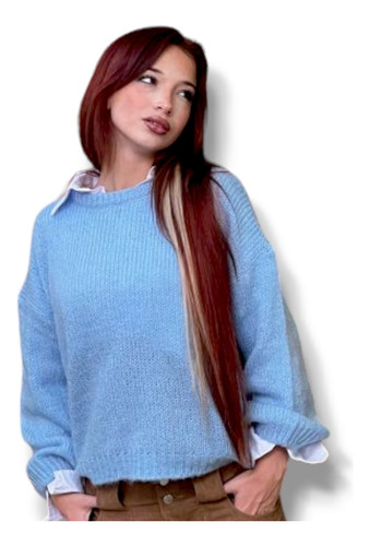 Sweater Oversize Abrigo De Mujer Manga Globo 