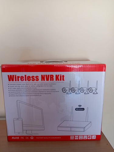 Kit Nvr Wifi 8ch Ahd 1080p 4 Camaras Tipo Bala Wifi 2mp Dvr