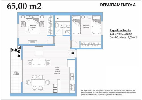 Imagen 20 de 21 de Departamento 3 Ambientes