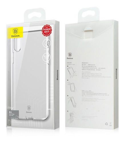 Imagem 4 de 4 de Capa Baseus P/ iPhone X Xs Ultraslim Series Transparente Nfe