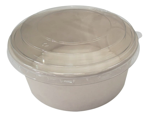 Bowl Compostable Ecológico Con Tapa 26oz (25 Unidades)