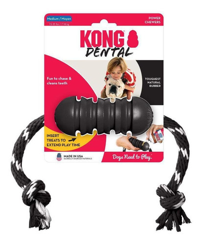 Cuerda mediana Kong Extreme Dental Teething C/ para perros, color otro
