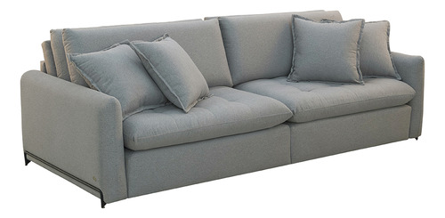 Sofá Cama Retrátil 3 Lugares 210cm Lee Linho Cinza Urano