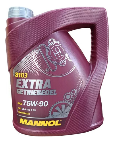 Aceite Transmisión 75w90 Gl4-gl5 Sintético Mannol 4 Litros