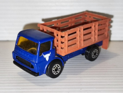 Matchbox Cattle Truck #50 Azul Y Caja Café