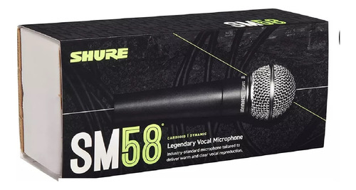 Microfone Vocal Shure Sm 58 Dinâmico Cardioide- Original #