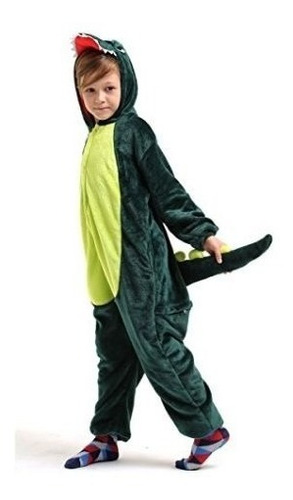 Pijama Y Disfraz Enterito Polar Niño Dinosaurio