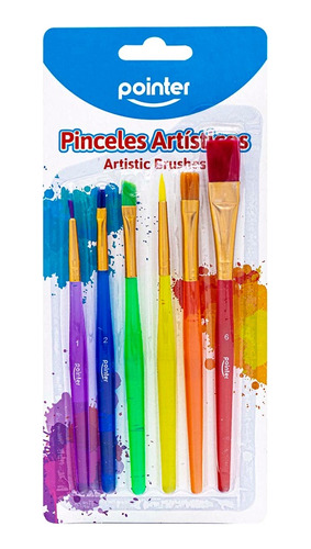 Pinceles Artístico Pointer X6 Pcs 