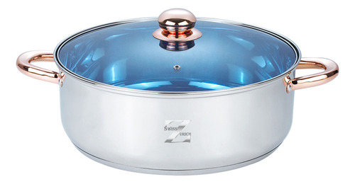 Set De 3 Arroceras Swiss Zurich Acero Inox 34 36 Y 40 Cm Color Plateado
