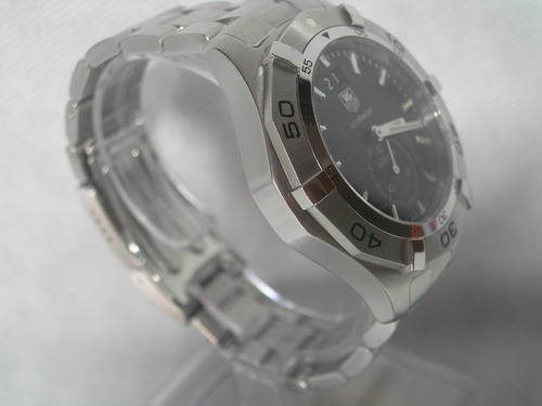 Relogio Tag Heuer Aquagracer Waf1014 Big Date Autêntico Prateado Prateado Preto (Usado)