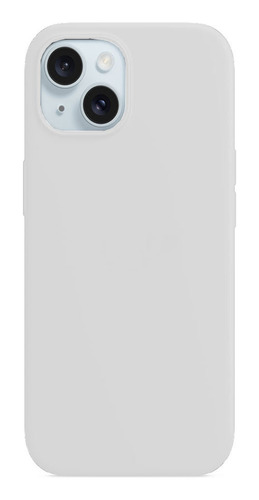 Protector Para iPhone 15 Silicone Case Blanco