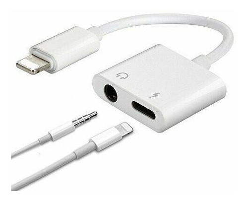 Adaptador Lightning 2 En 1 Carga + Audio Para iPhone Apple 