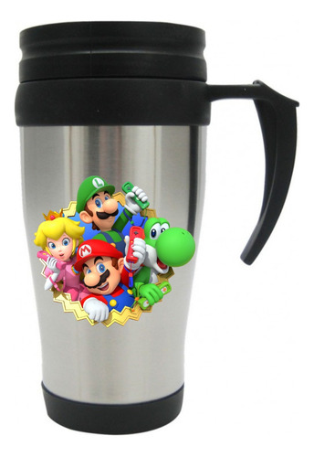 Vaso Viajero Metalico Mario Bros Y Sus Amigos Mugs V