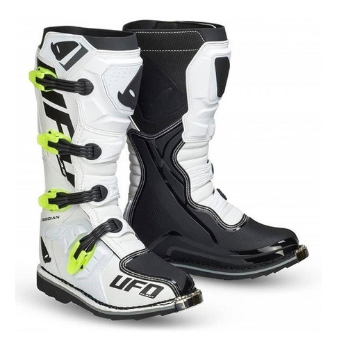 Botas Ufo Obsidian Blanca Enduro Motocross Moto -motoracevm-