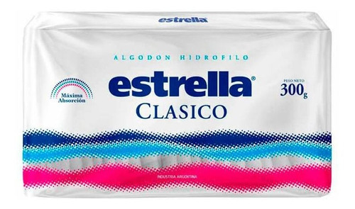 Pack X 10 Unid Algodon  Clasico 300 Gr Estrella Algodones