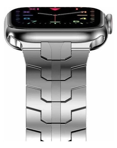Imagen 4 de 7 de Correa Para Apple Watch Serie 8 Ultra De Acero Inoxidable