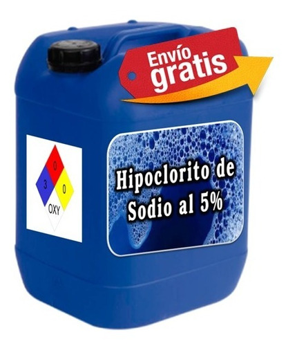 Hipoclorito De Sodio 5% X 20 Litros Desinfectante Cloro 