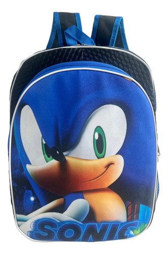 Mochila Escolar Infantil Meninos Boneco Sonic Costas G F5