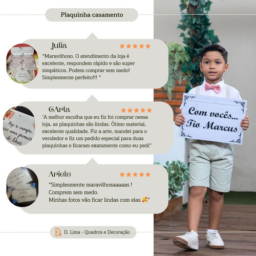 Kit Casamento 1 Placa Recepção 2 Cortejo 2 Cadeira De Noivos
