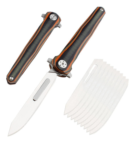 T369 Cuchillo Plegable Pequeño De Bisturí De Bolsillo, 10 Cu