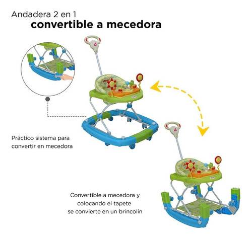 Andaderas Para Bebes Mecedora Con Bastón Lujo Musical