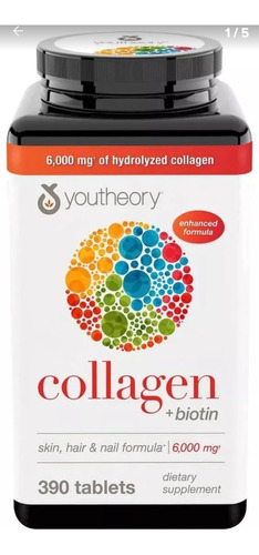 Colageno Hidrolizado Youtheory 390 Tabletas Collagen Usa