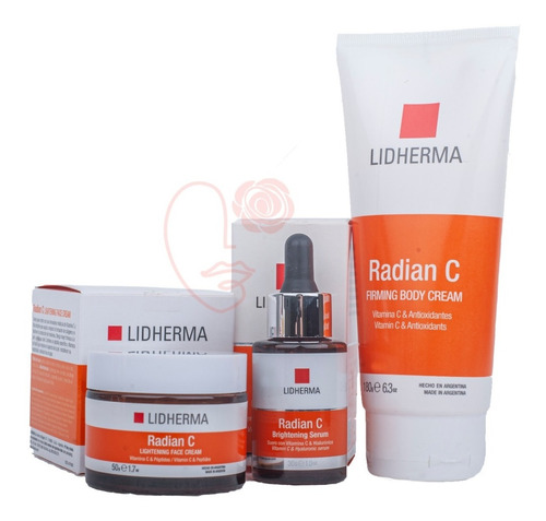 Rutina Kit Radian C Lidherma Crema+ Serum + Corporal 