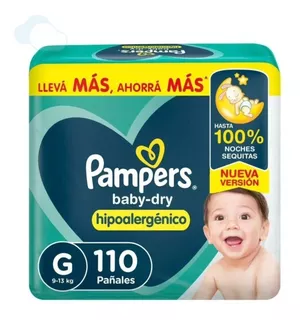 Pampers Baby-dry Hipoalergenico Pack Mensual Todos Los Talle