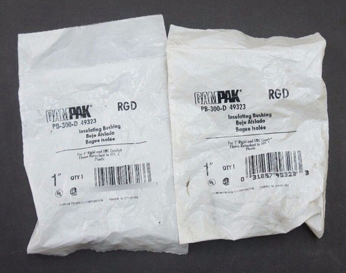 Lot Of 2 New Gampak Rgd Pb-300-d Insulating Bushings 1   Zzg