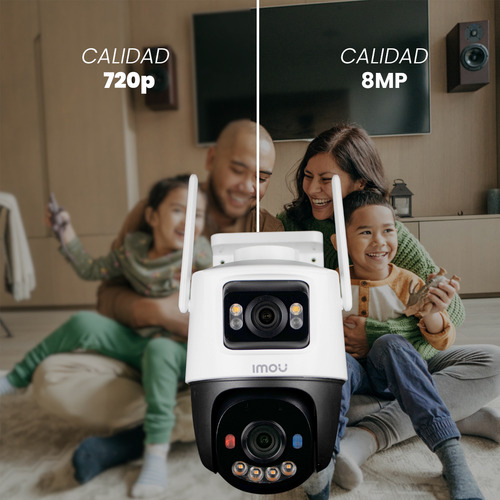 Kit Cronos Cámara De Seguridad Imou Ip Pt Ipc-s7xfn-8u0wed Wifi Cruiser Dual 8mp Imagen A Color 24/7 Audio Bidireccional Alarma Auto Tracking + Microsd 256gb + Accesorios Kit Cctv Ipc-s7xfn-plus-256