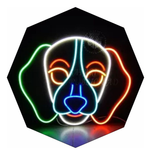 Cartel Neón Led Perro Beagle Deco-luminoso