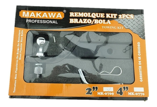 Kit De Remolque 2 Piezas Brazo / Bola 2 Pulgadas Makawa