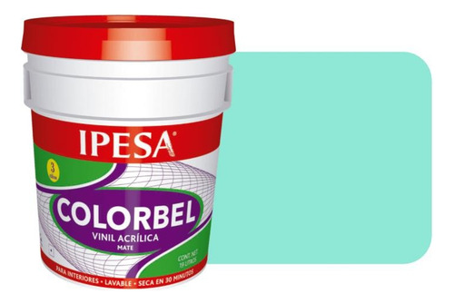 Pintura Vinílica Interior Galón 4l Colorbel 3 Años Turquesa