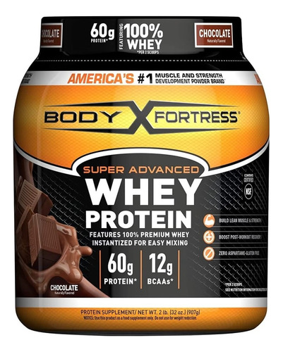 Body Fortress Super Advanced Whey Protein 1.78 Lbs Chocolate