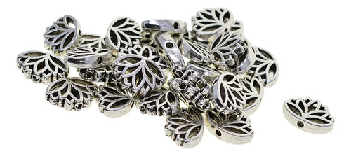 30x Plata Ahueca Hacia Fuera Las De Buda De Flores Para