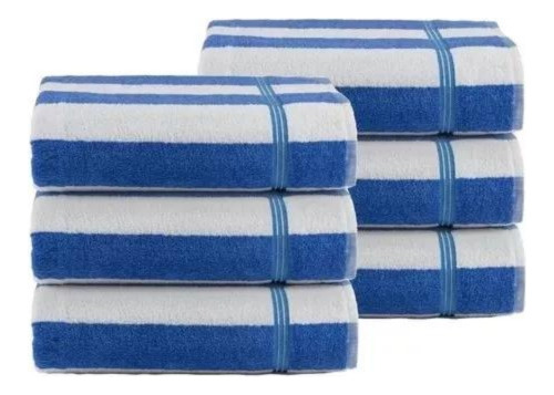 Toalha De Praia Ipanema 100% Algodão 450g Cor Azul Liso